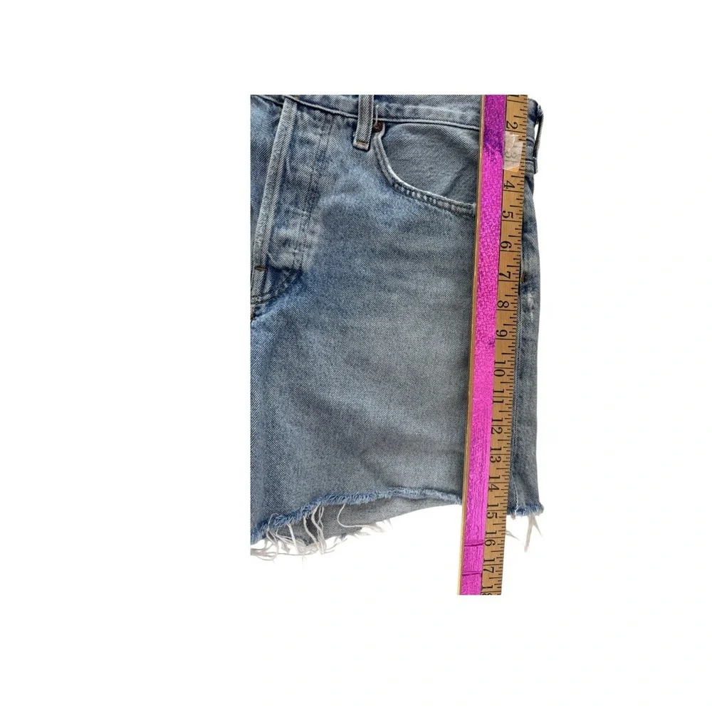 Agolde Blue Denim Shorts Resort Summer Beach